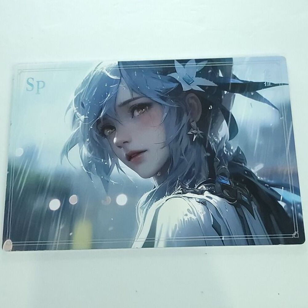 Yula Genshin Impact Waifu Card Phantom 8" x 5.5" Art Print Sp-039 A5 Size